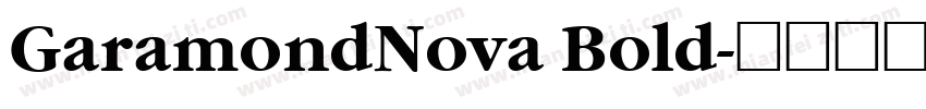 GaramondNova Bold字体转换